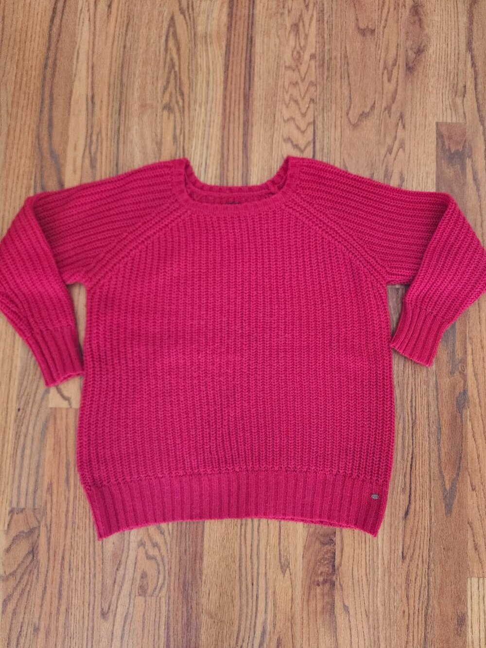 American Eagle Vintage Red Chunky Knit Jegging Sweater - Sz L